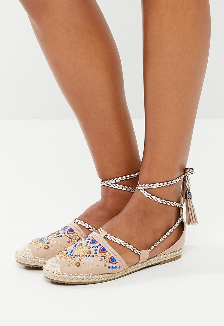 Footwork - Embellished strappy pumps - beige