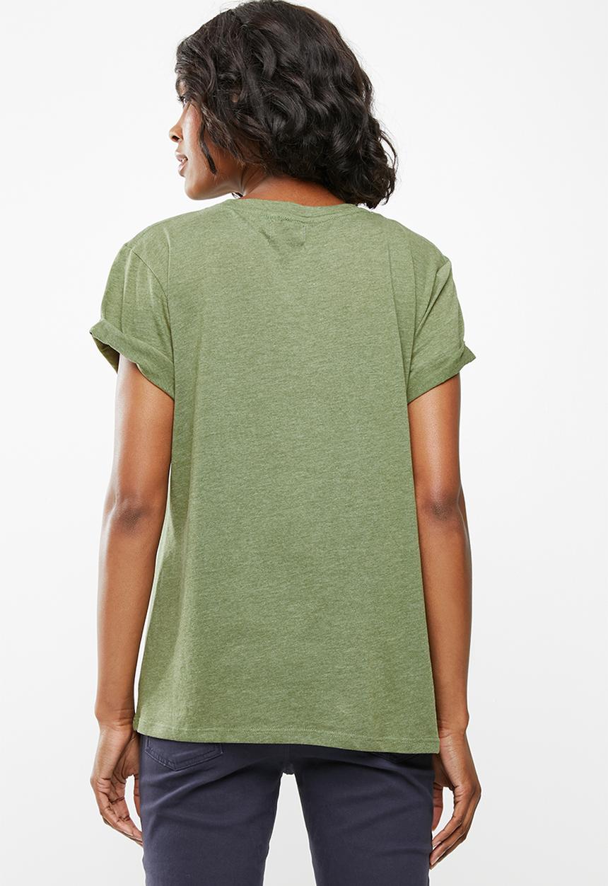 edit - Basic crew neck t-shirt - green