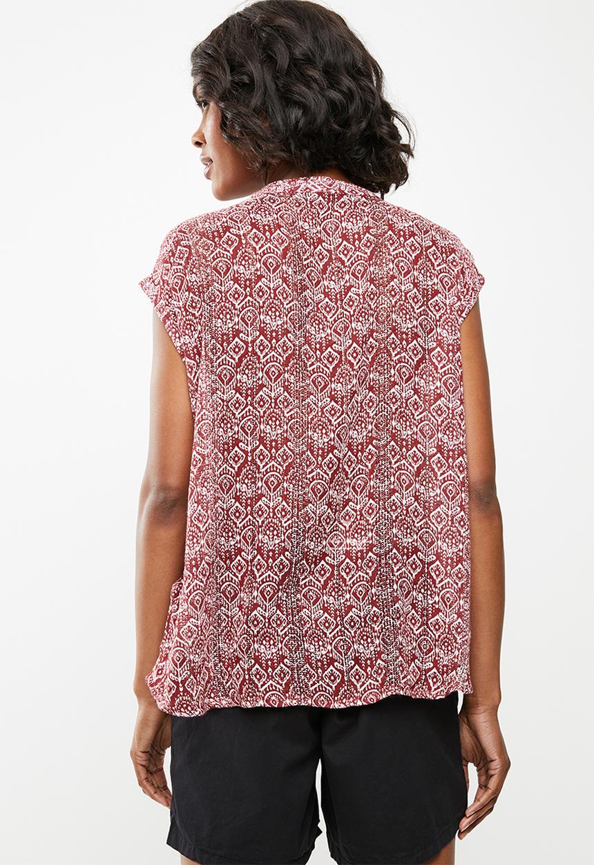 edit - Printed cami - red