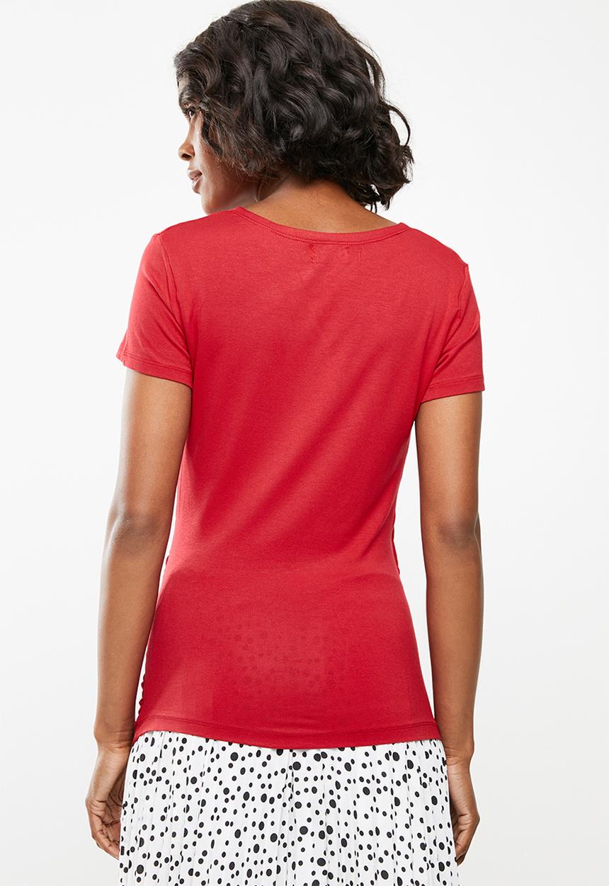 edit - Wrap over T-shirt - red