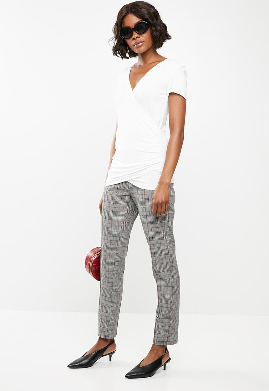 edit - Wrap over t-shirt - white