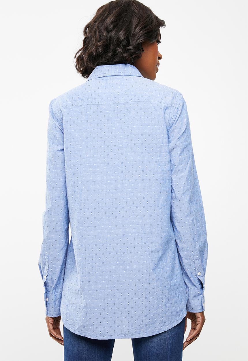 edit - Longer length shirt - blue