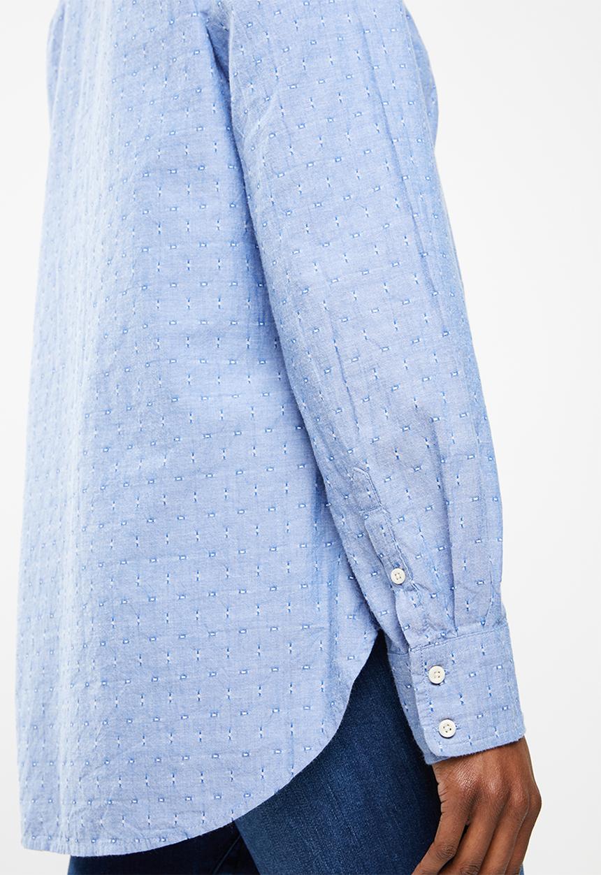 edit - Longer length shirt - blue