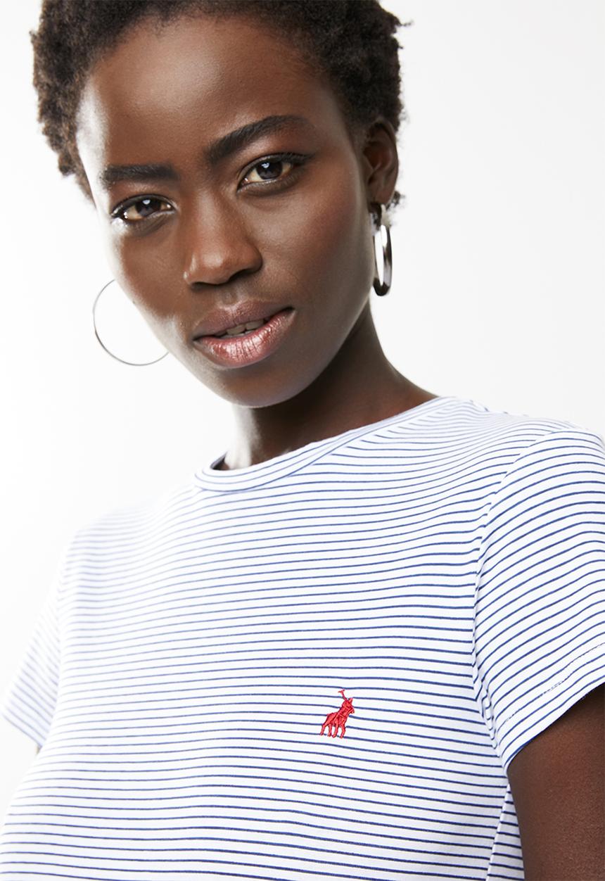 POLO - Nina stripe tee - navy