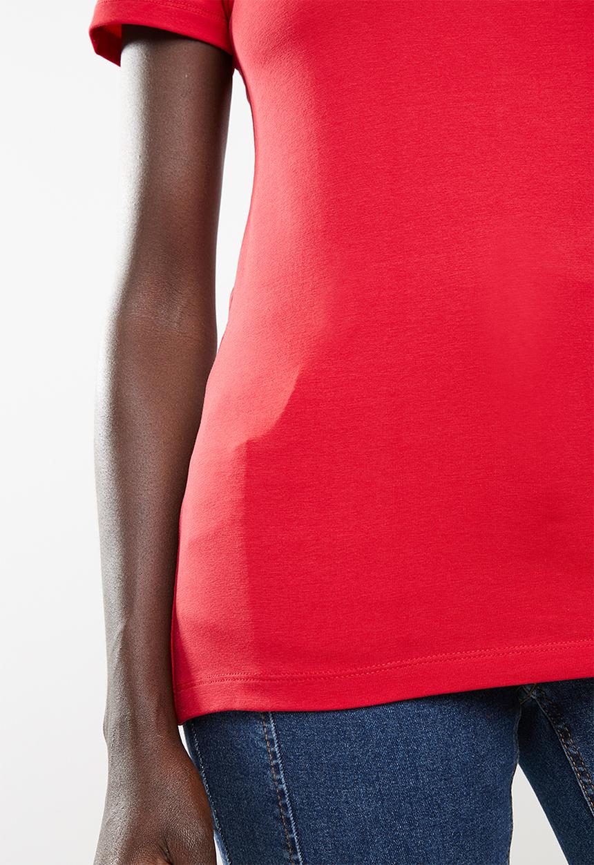 POLO - Kelly short sleeve stretch tee - red