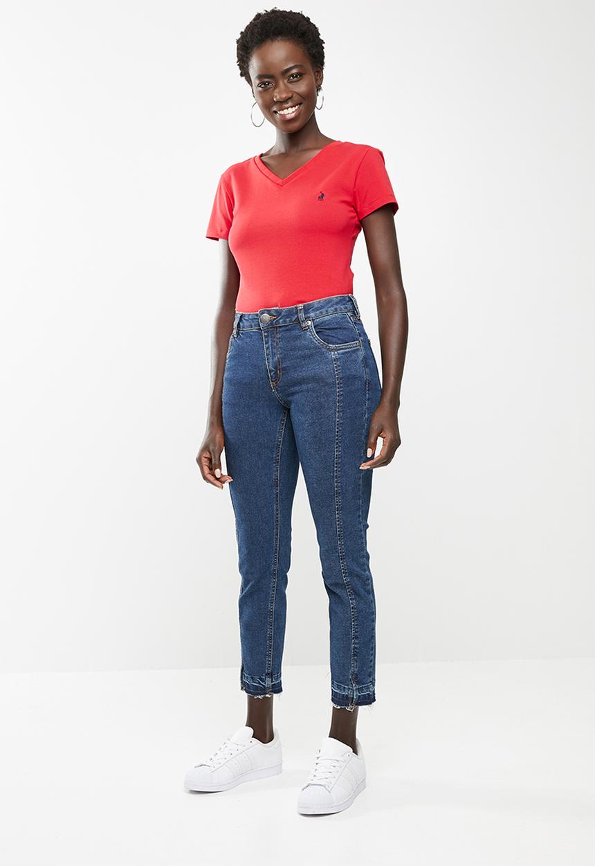 POLO - Kelly short sleeve stretch tee - red