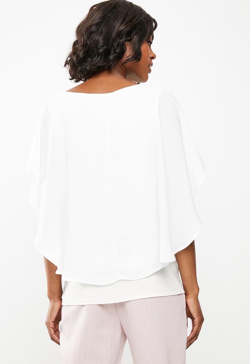 edit - Double layer blouse - white