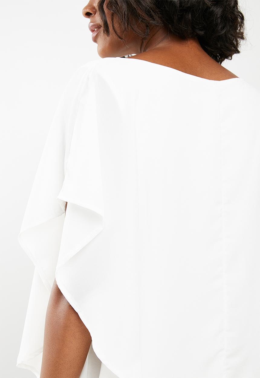 edit - Double layer blouse - white
