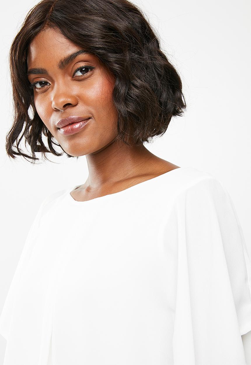 edit - Double layer blouse - white