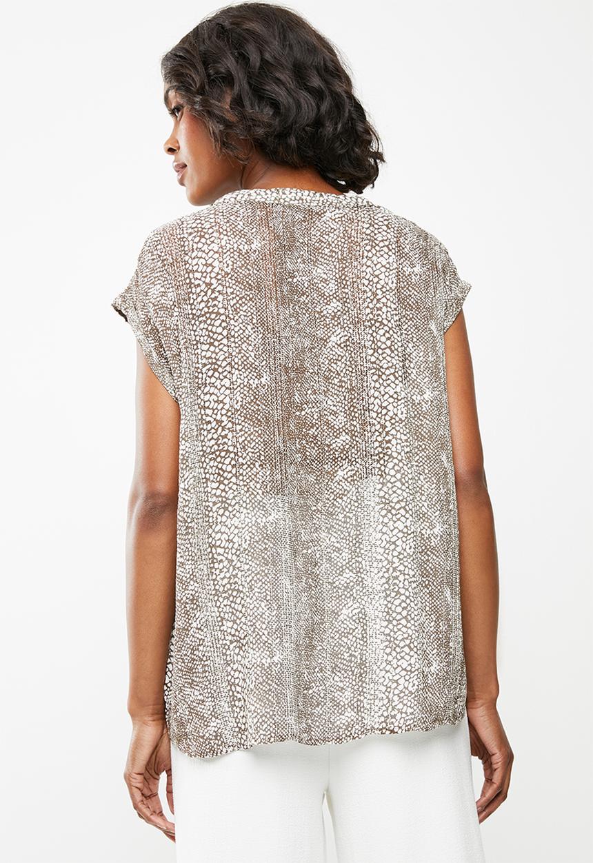 edit - Printed cami - brown