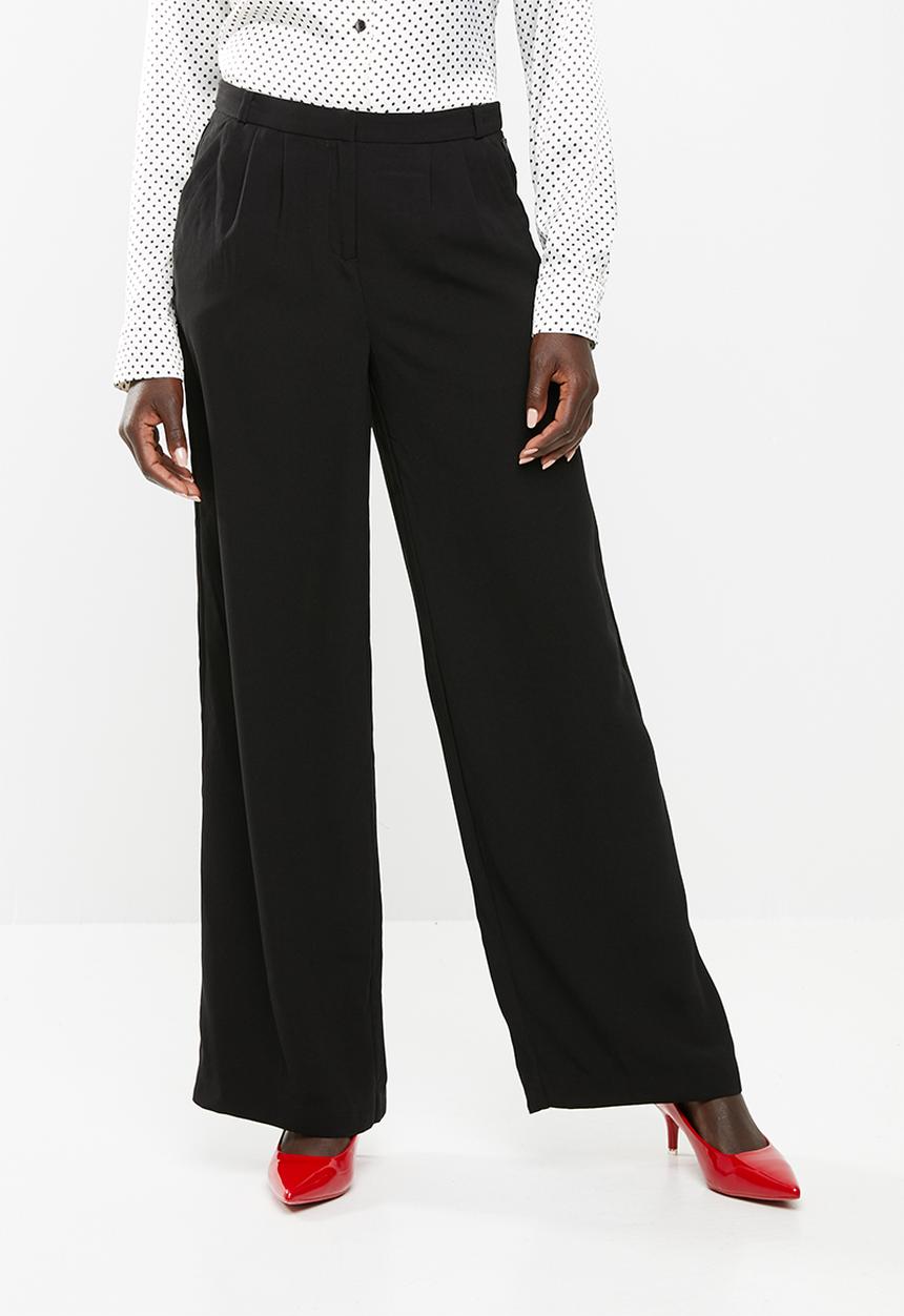 edit - Wide leg pants - black