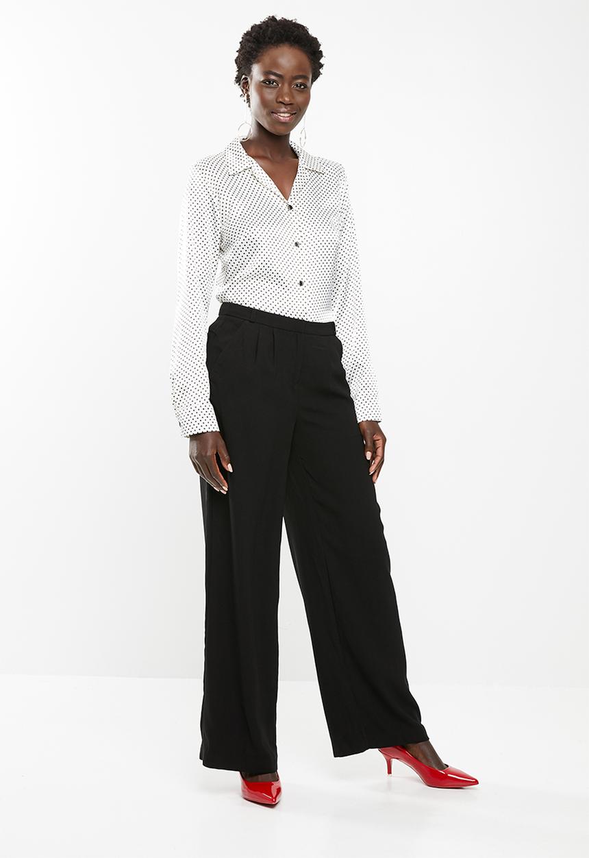 edit - Wide leg pants - black