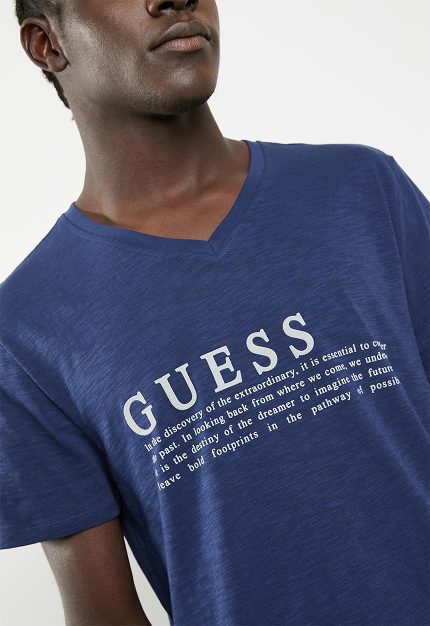 GUESS - Guess definition tee - blue