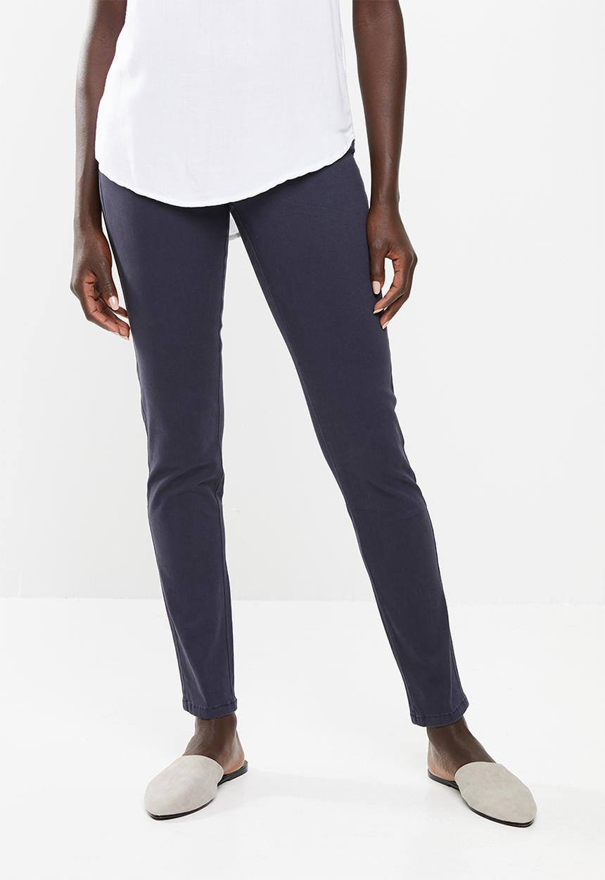 edit - Straight cut twill pants - navy