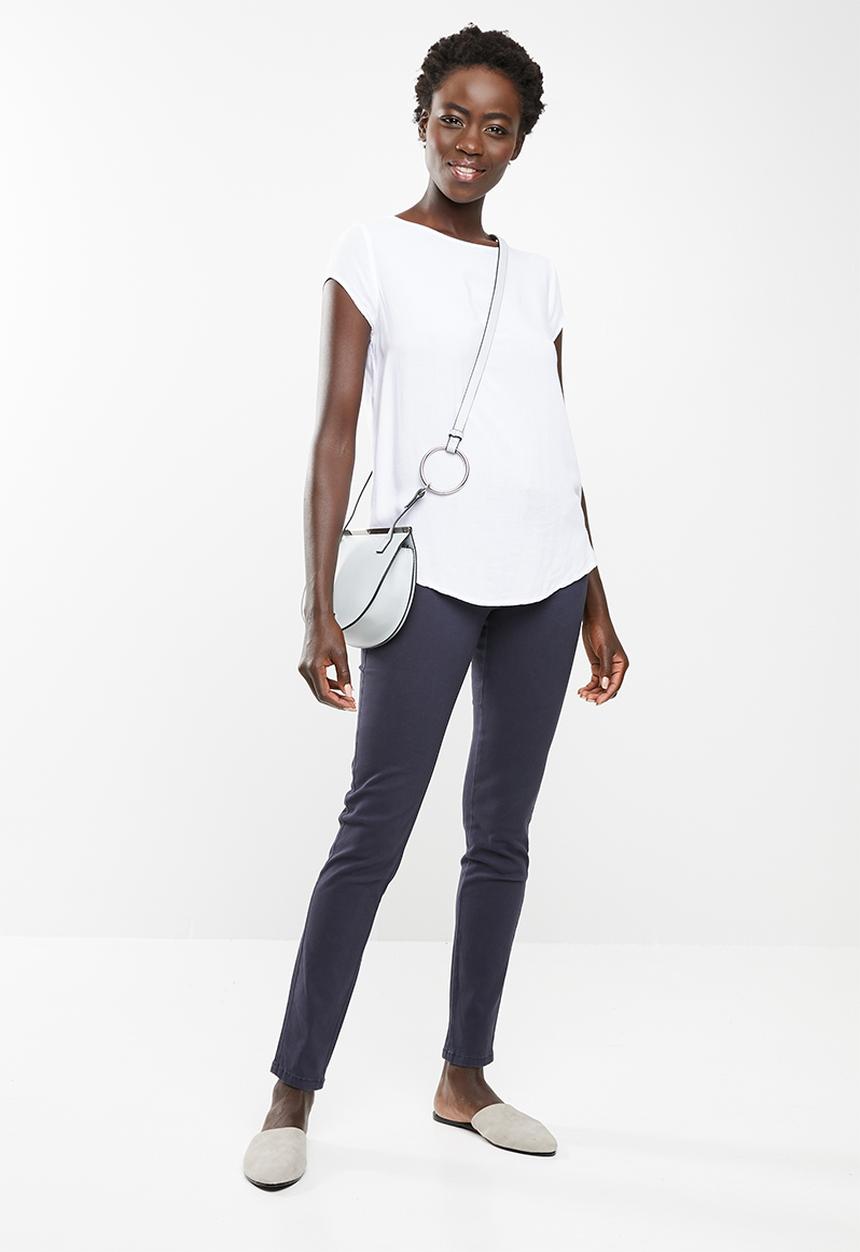 edit - Straight cut twill pants - navy