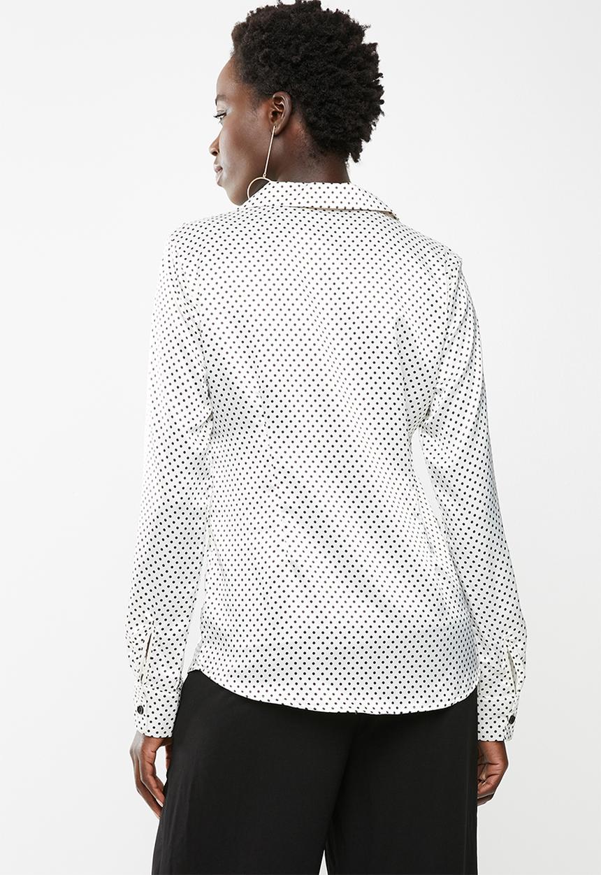 edit - Button down shirt - black and white