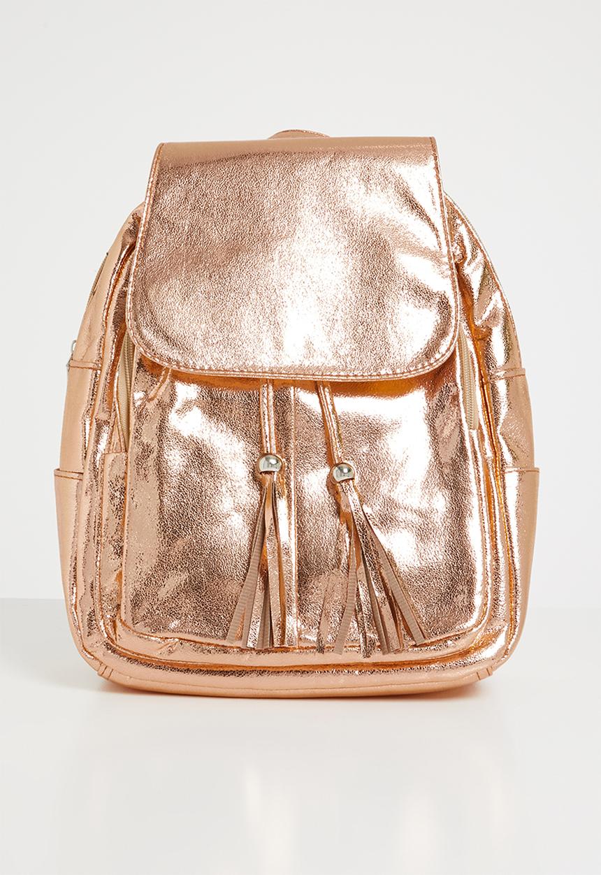 Pop Candy - Metalic backpack rose - gold
