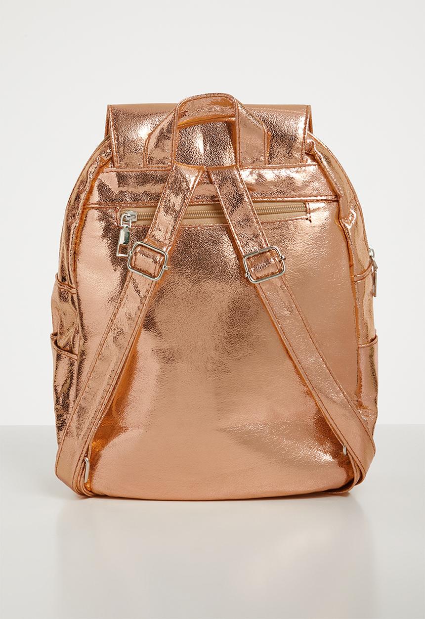 Pop Candy - Metalic backpack rose - gold