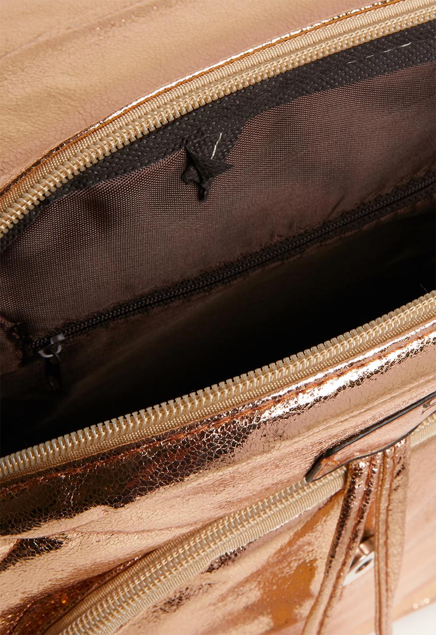 Pop Candy - Metalic backpack rose - gold