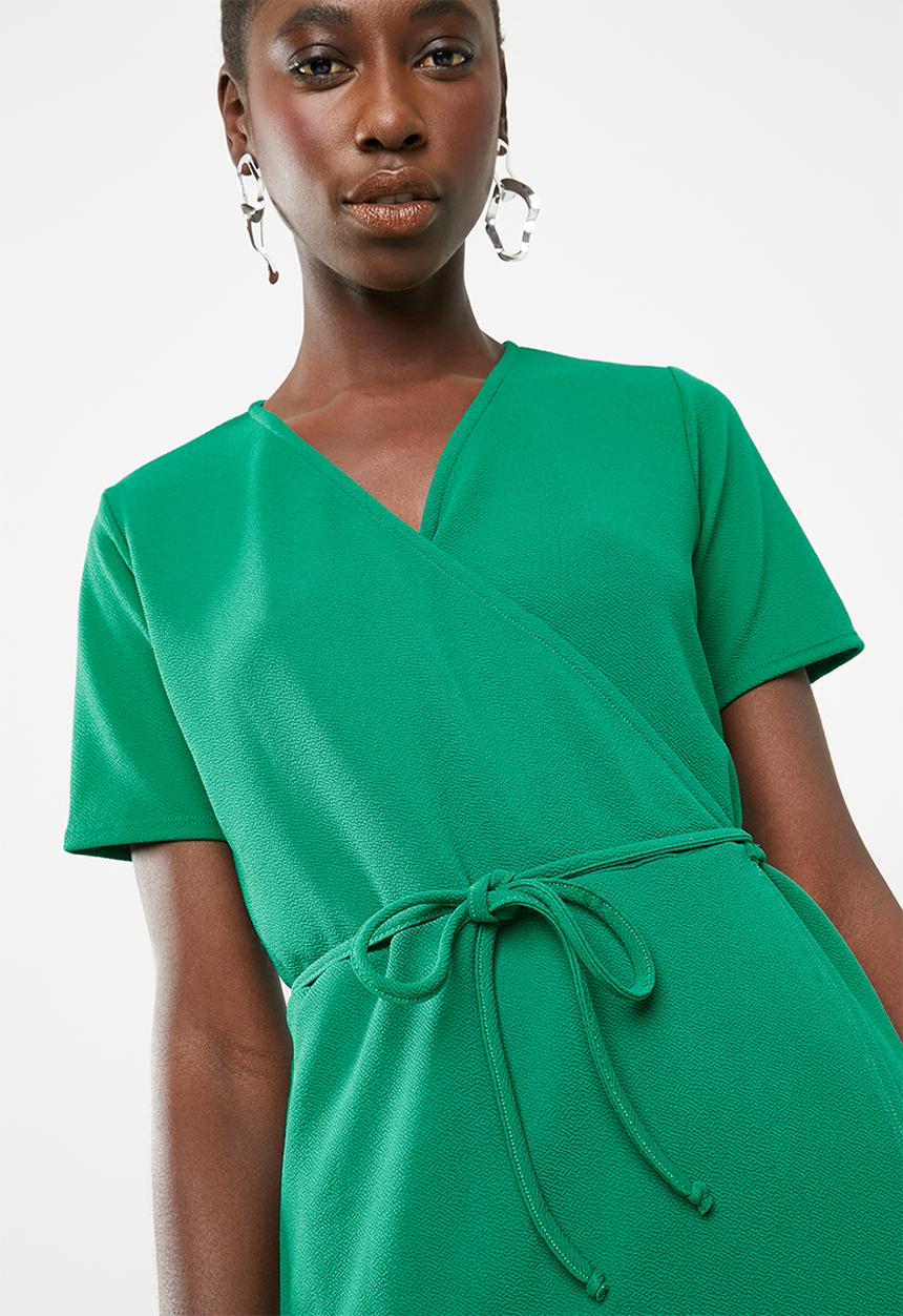 c(inch) - Basic wrap dress - green