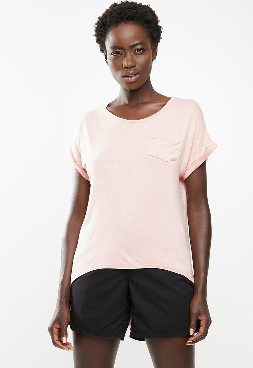 edit - Dipped hemline tee - pink
