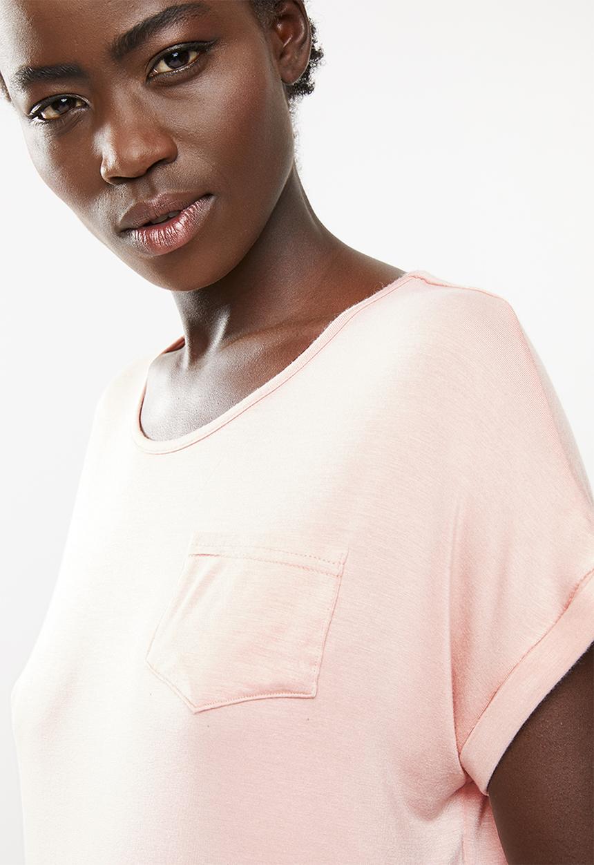 edit - Dipped hemline tee - pink