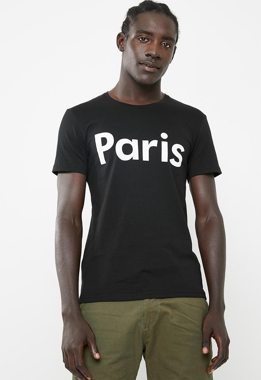 STYLE REPUBLIC - Casual slogan short sleeve T-shirt - black
