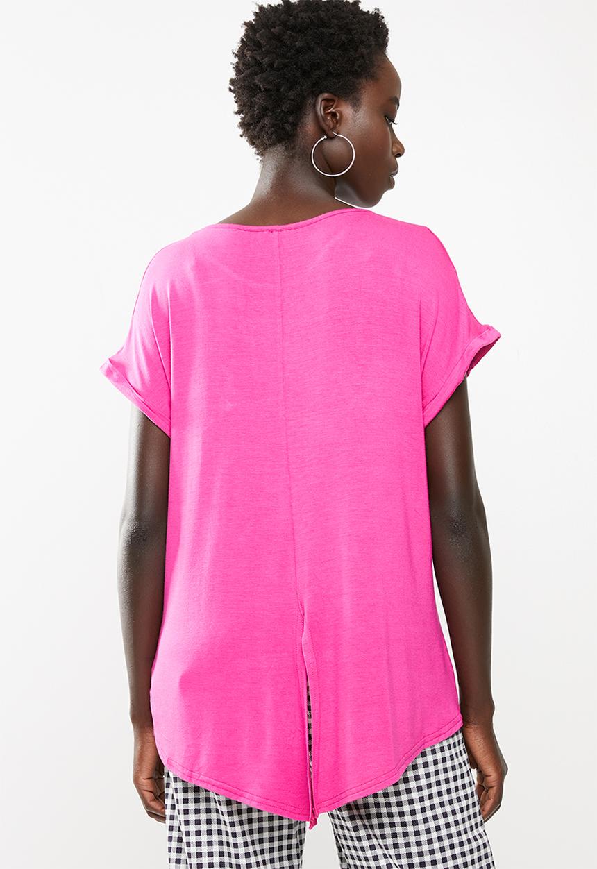 edit - Dipped hemline tee - magenta