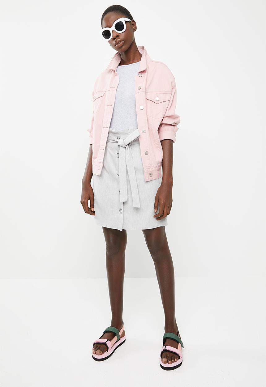 c(inch) - Paperbag mini skirt - grey