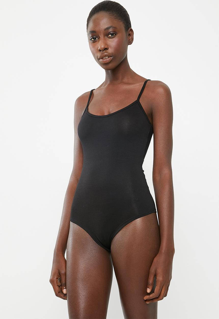 c(inch) - Strap detail bodysuit - black