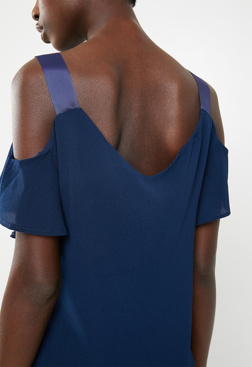 c(inch) - Cold shoulder blouse - navy
