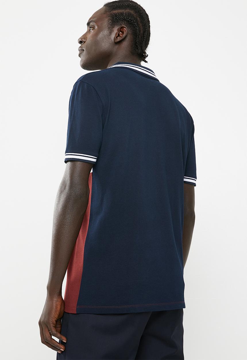 Superbalist - Pique short sleeve slim fit blocked polo - multi