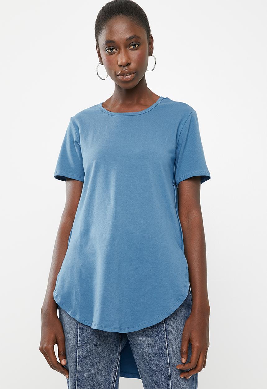 c(inch) - High-low T-shirt - blue