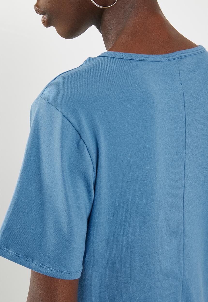 c(inch) - High-low T-shirt - blue