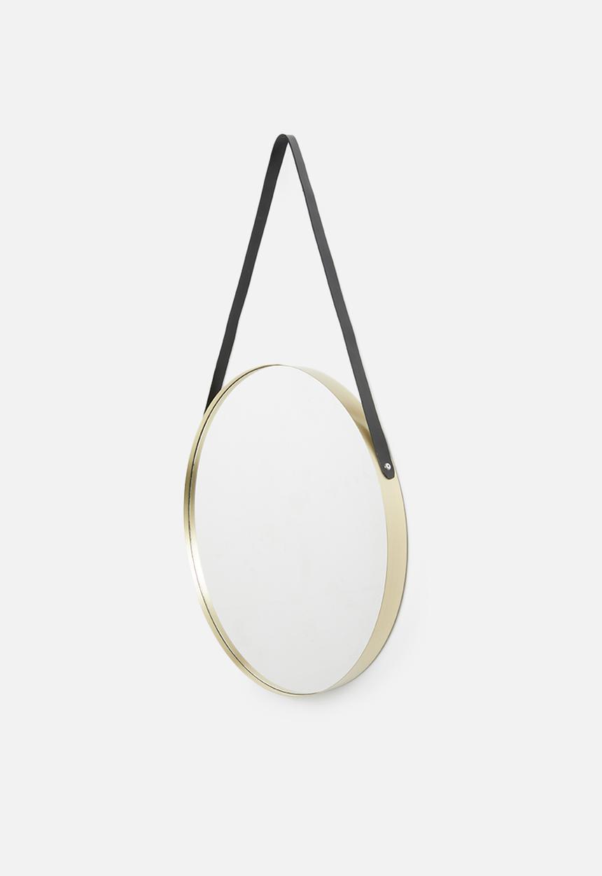 Present Time - Balanced mirror - round gold rim
