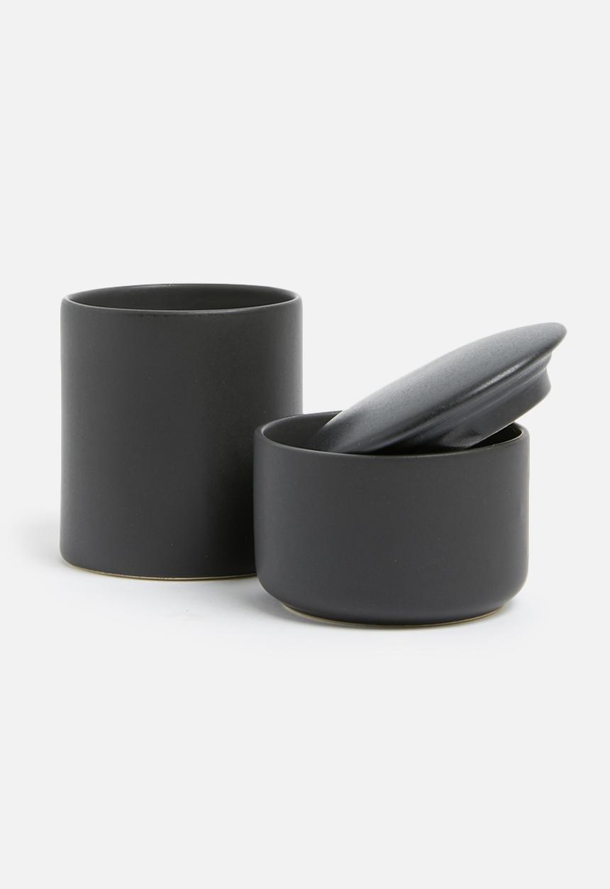 Urchin Art - Storage canister - matte black