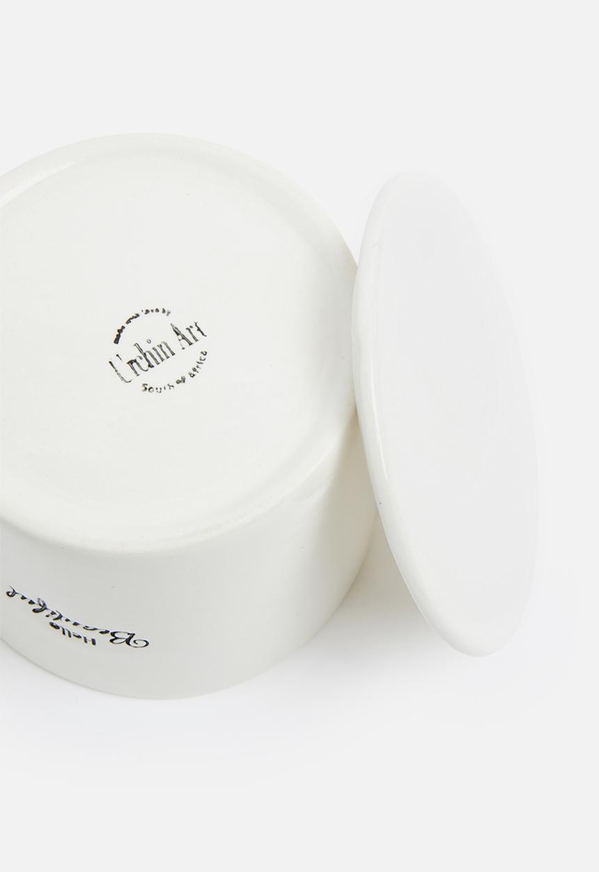 Urchin Art - Sweet nothings canister set - white