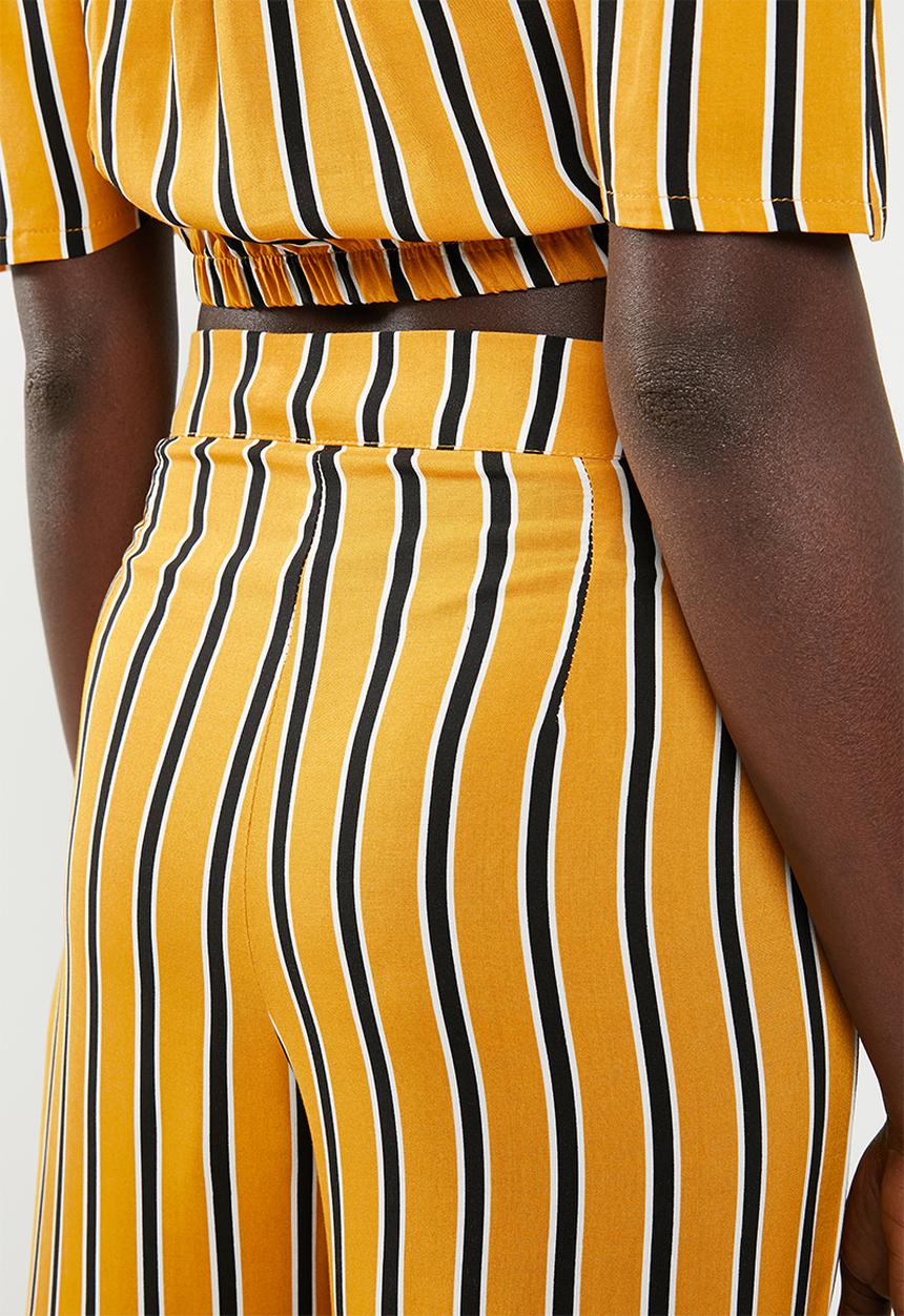 STYLE REPUBLIC - Wide leg pants - mustard & black 
