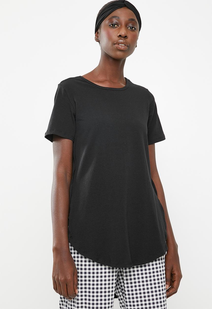 c(inch) - High-low T-shirt - black