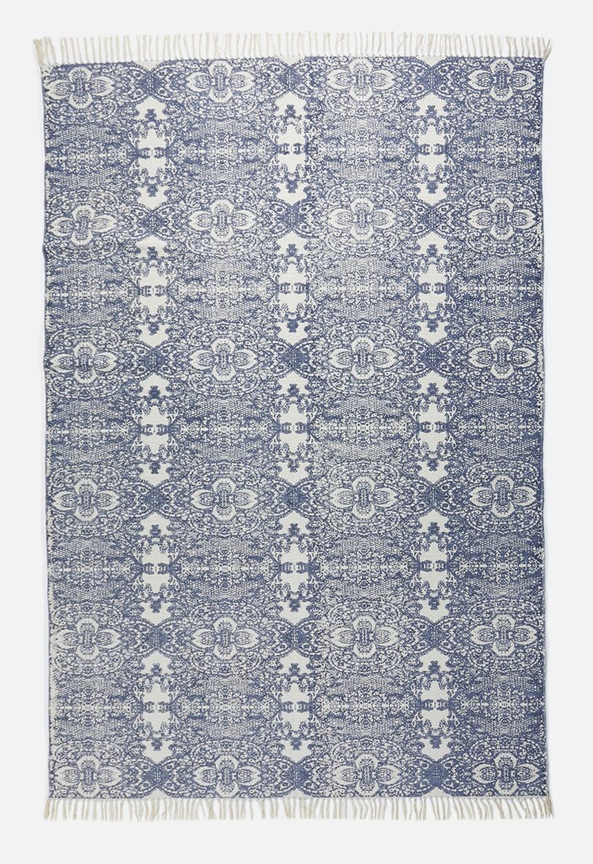 Sixth Floor - Topaz printed rug - blue