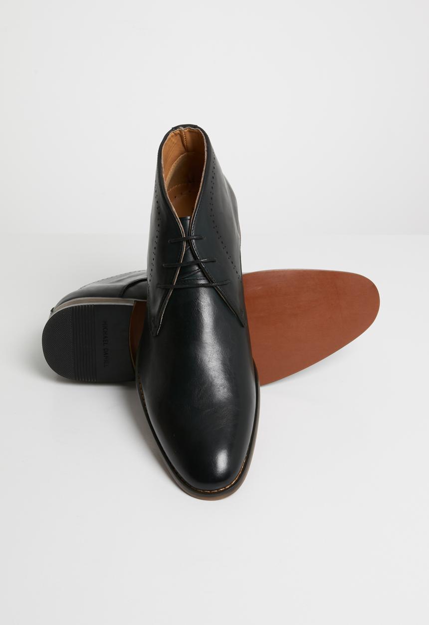 Michael Daniel - Jarred Pin punch leather boot - black