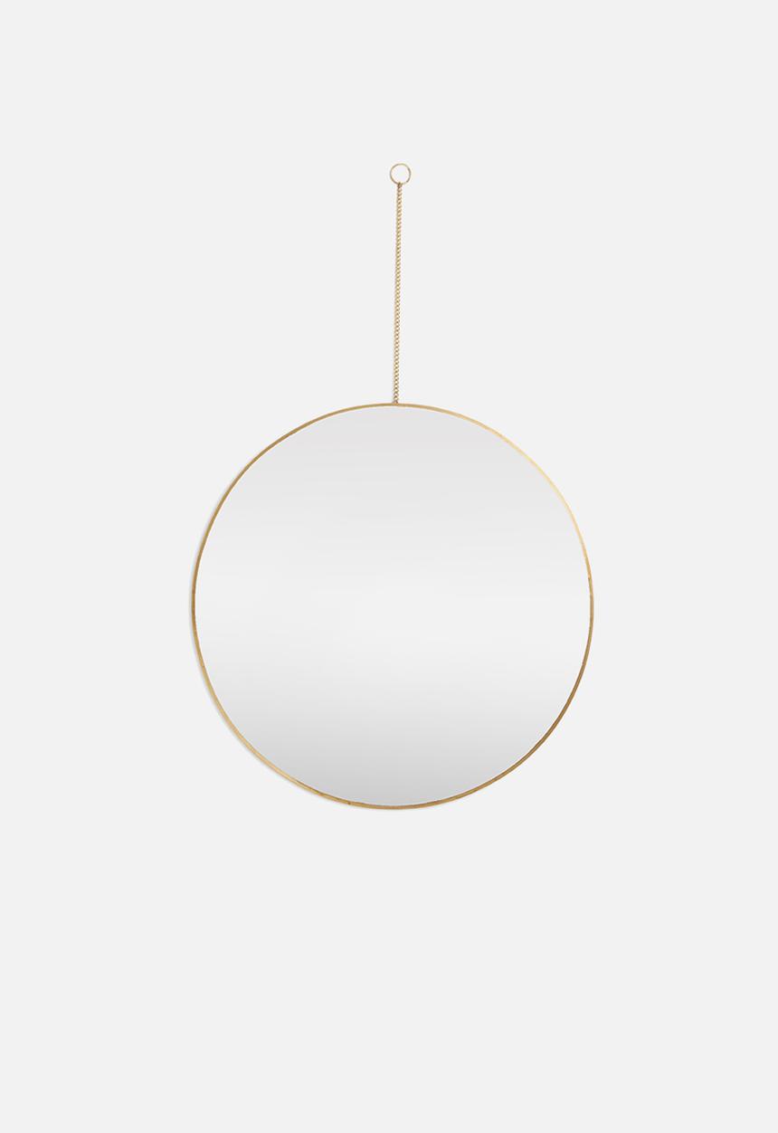 Sixth Floor - Delilah mirror - large - brass