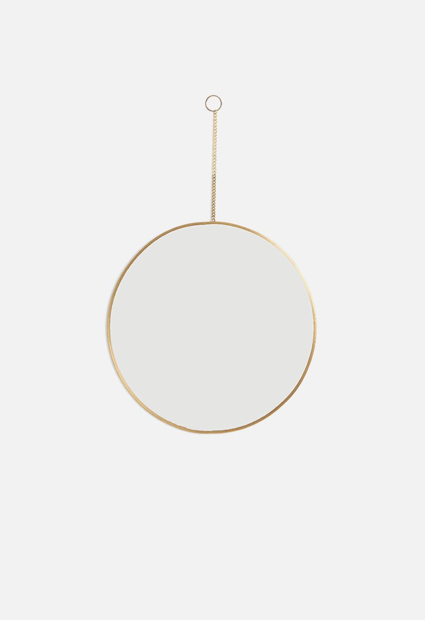 Sixth Floor - Delilah mirror - small - brass
