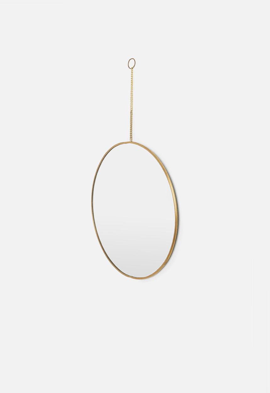Sixth Floor - Delilah mirror - small - brass