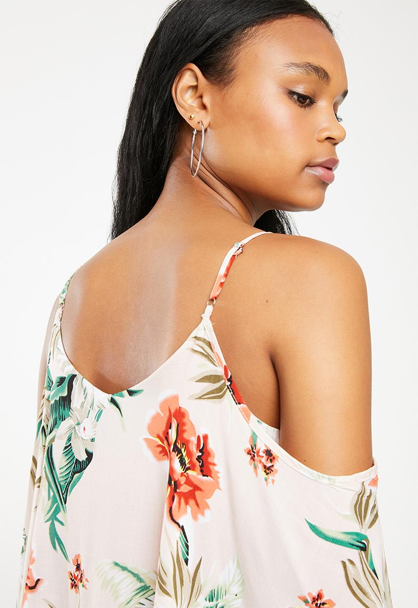 G Couture - Strappy maxi with top overlay - multi 