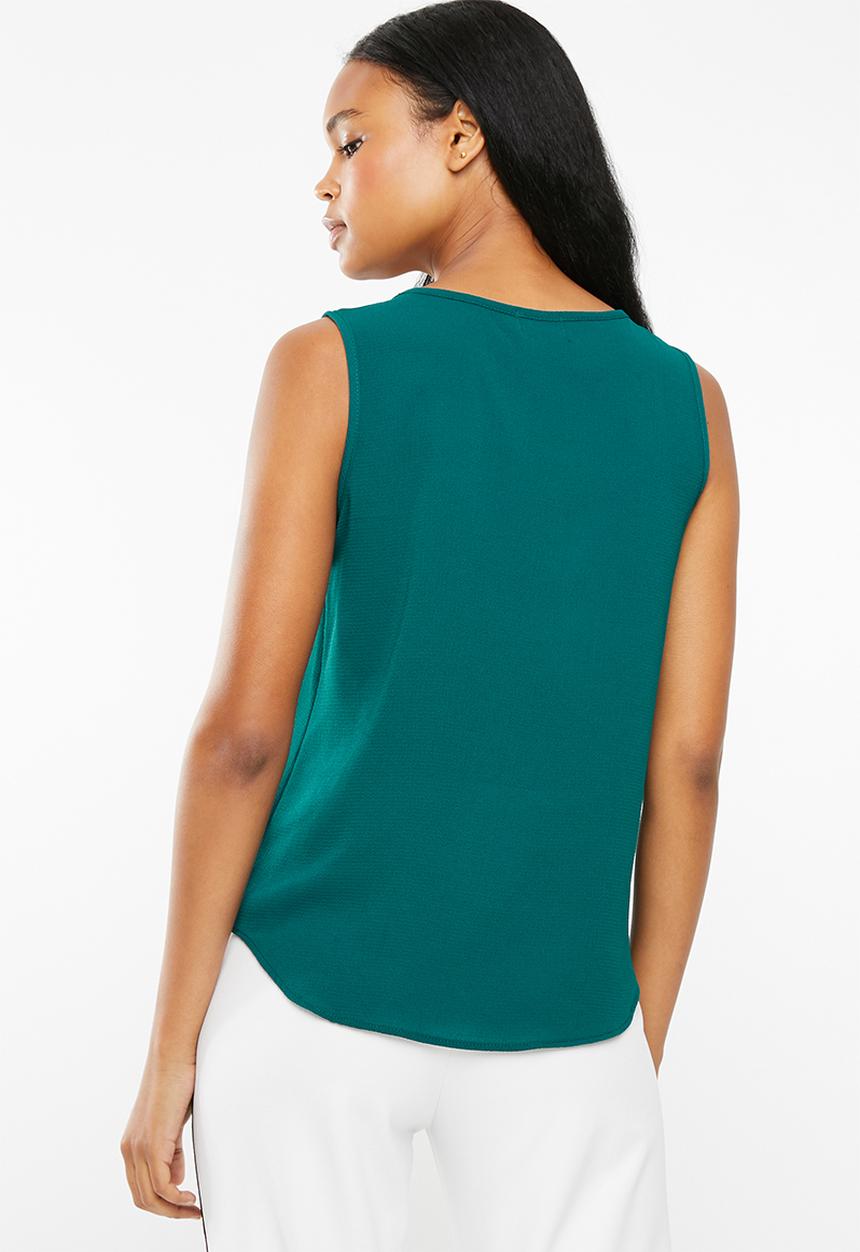 edit - Zip front top - green