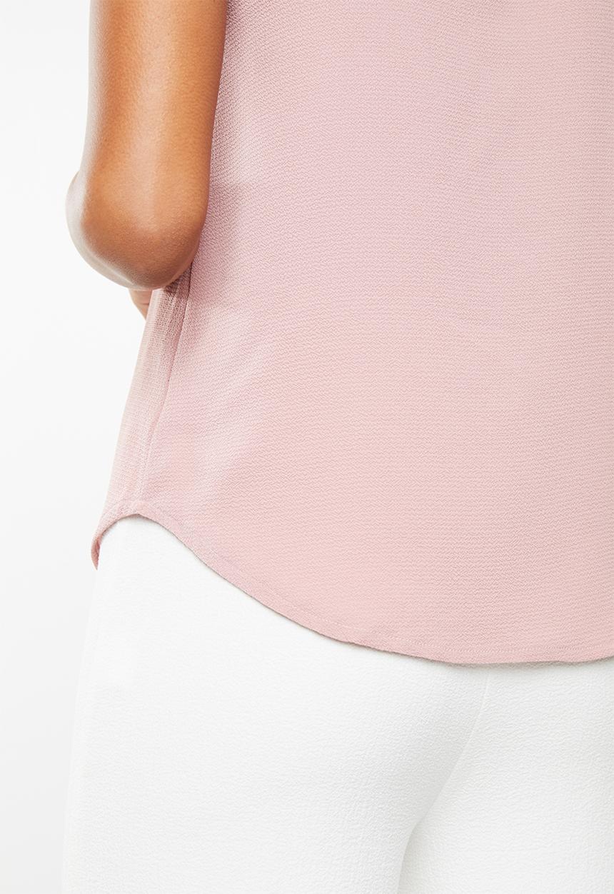 edit - Zip front top - pink