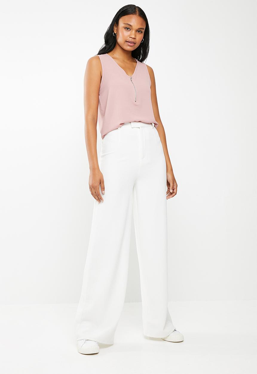 edit - Zip front top - pink