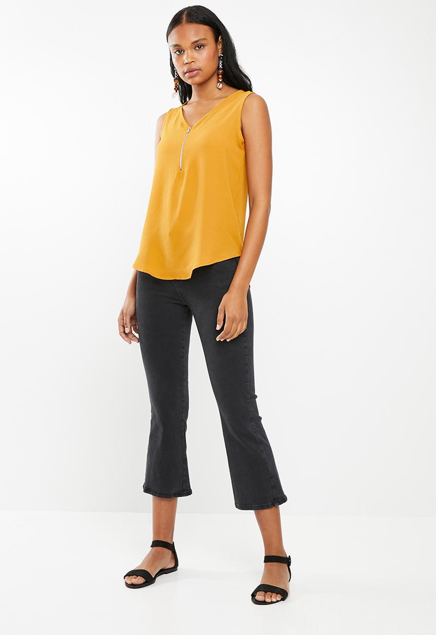 edit - Zip front top - yellow