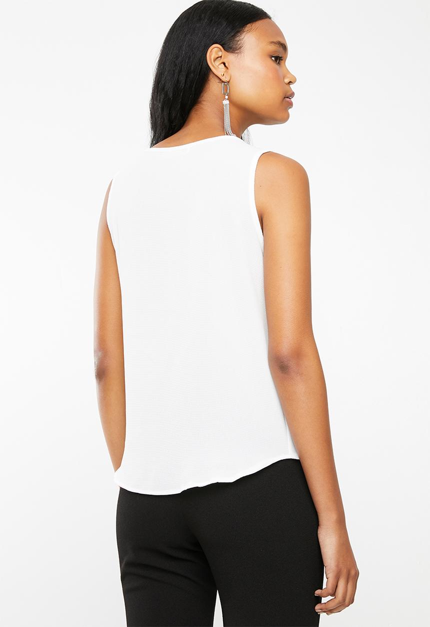 edit - Zip front top -  white